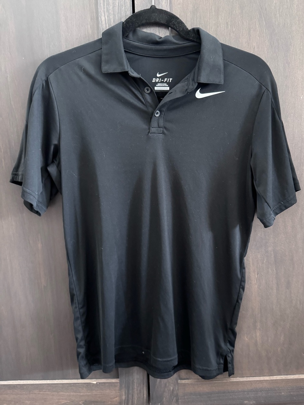 NWOT Nike Youth Large Black Short-Sleeve Dri-FIT Polo